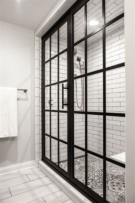 black metal shower enclosure uk|black grid sliding shower door.